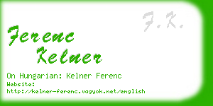 ferenc kelner business card